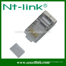 RJ45 8p8c blindaje enchufe modular con inserto